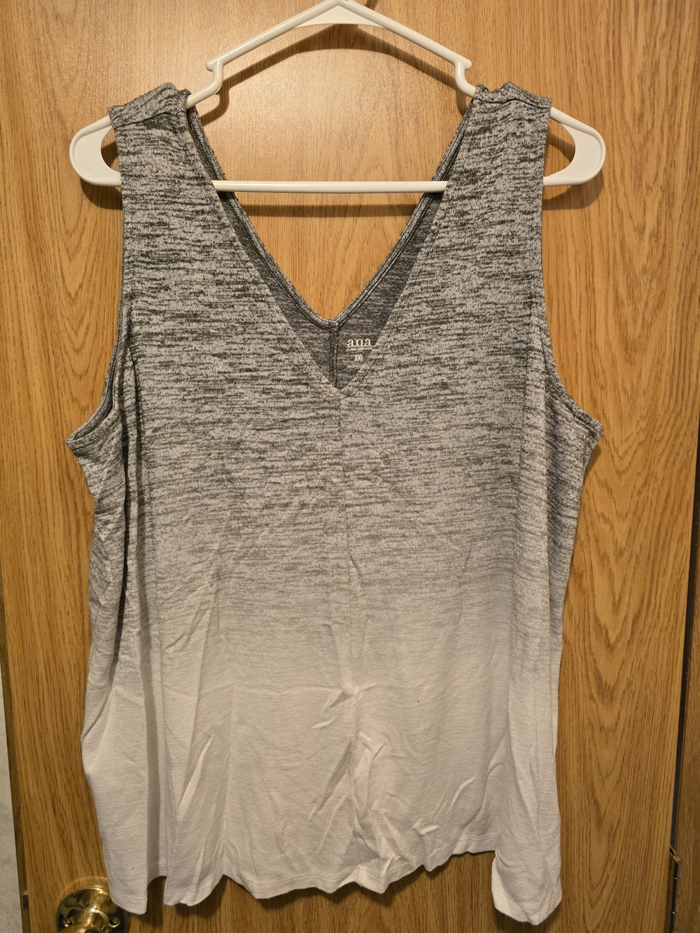 a.n.a Gray Ombre V-Neck Sleeveless Tank